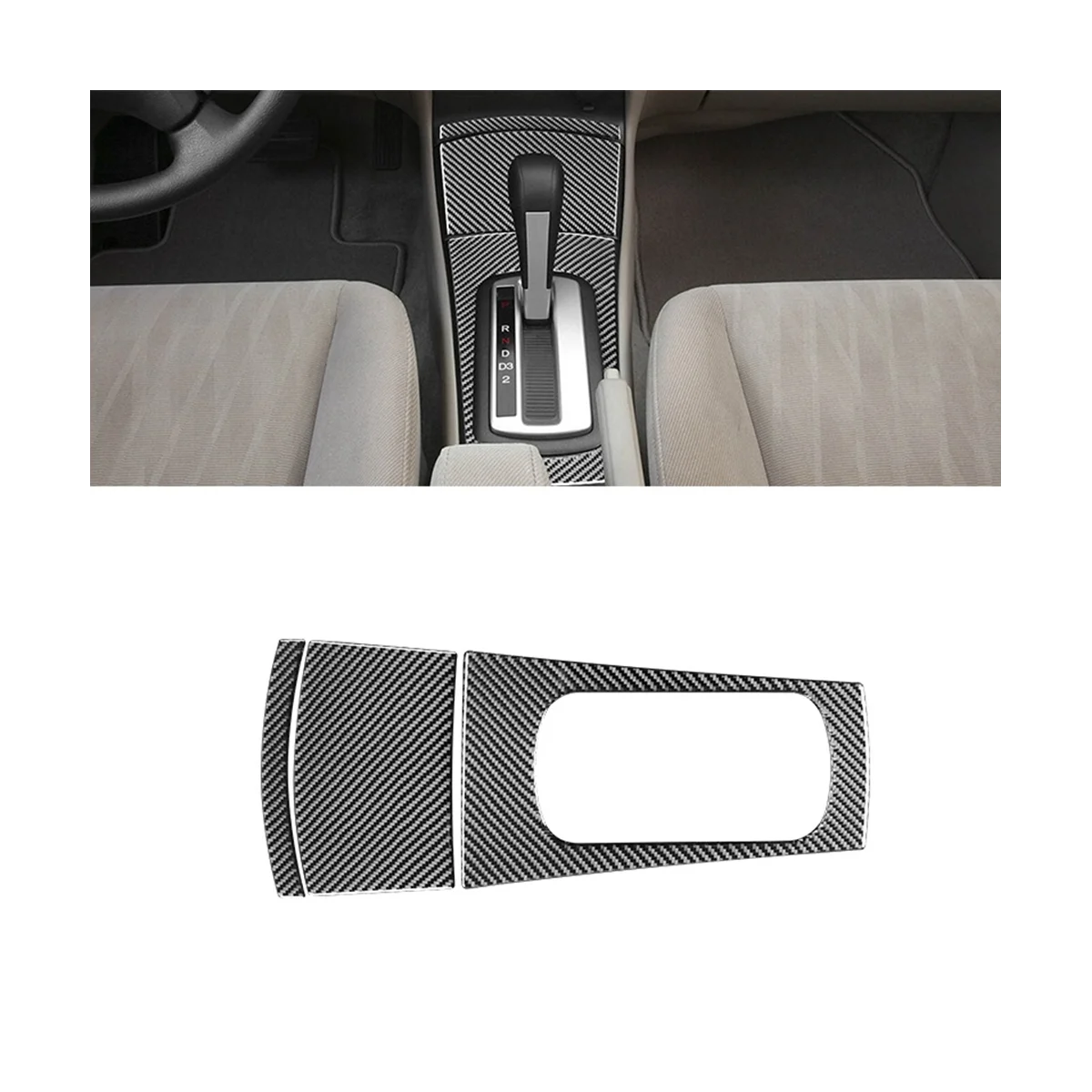 For 2003 2004 2005 Soft Carbon Fiber Central Control Gear Shiift Cover Trim Sticker