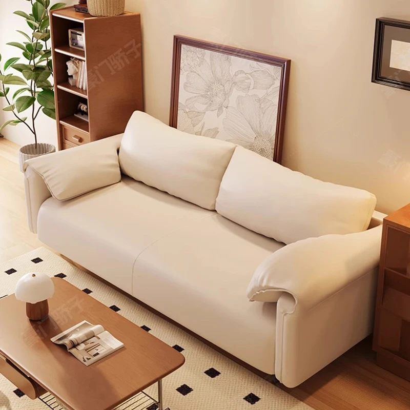 귀여운 흰색 거실 소파 크림 구름 유행 빈티지 유니버설 전문 거실 소파 낮은 Divano 홈 인테리어