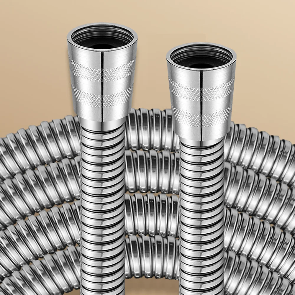 

New G1/2" 1.5m High Quality Flexible Shower Hose Stainless Steel Tube Large Flow Shower Extension Pipe for Bathroom Accessories