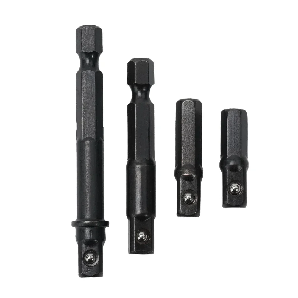 1/4pcs Socket Adaptering 1/4 Inch Shank Drill Bits Extension Rods For Driver Hex Shank To Square Sockets Extension