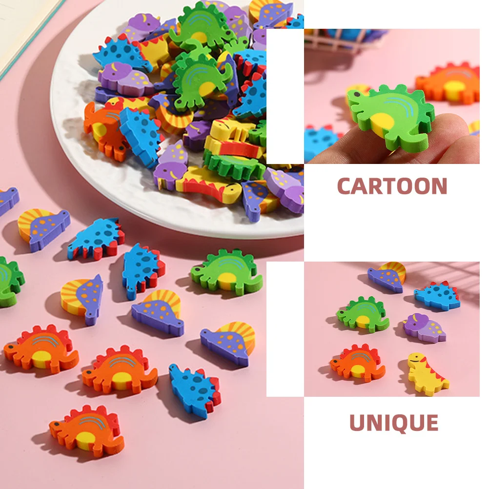 

120Pcs Cartoon Animal Erasers Dinosaur Design Small Erasers for Kids Learning Drawing Tool Student Supplies Bulk Quantity