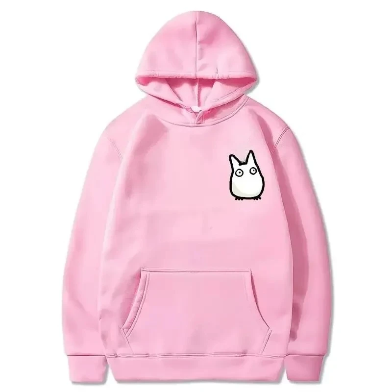 2025년 가을 애니메이션을 위한 패턴 프린트가 특징인 트렌디한 후드 스웨트셔츠