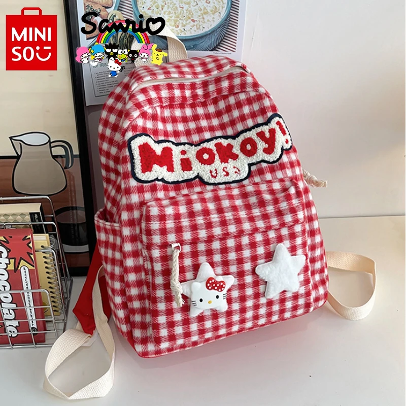 Hallo Kitty 2024 neue Mädchen Rucksack Mode hochwertige multifunktion ale Rucksack Cartoon lässig große Kapazität Studenten rucksack