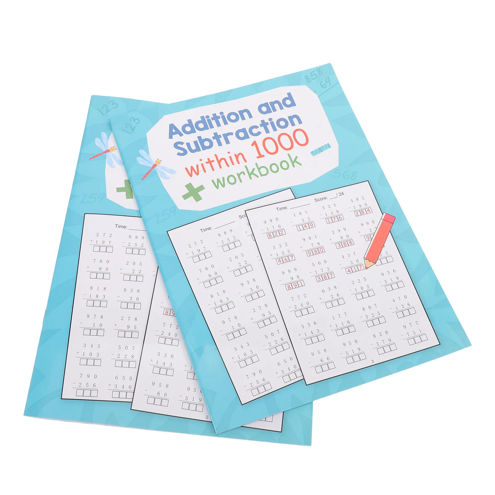 

2 Books Math Workbook School Practice Workbook Addition Subtraction Mixed Operations Daily Math Worksheets Basic Arithmetic