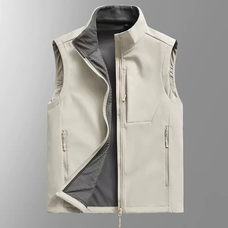 

Осенне-весенняя новинка: модный тренд, спортивный жилет для активного отдыха и фитнеса, мужская повседневная свободная верхняя одежда больших размеров, высокое качество