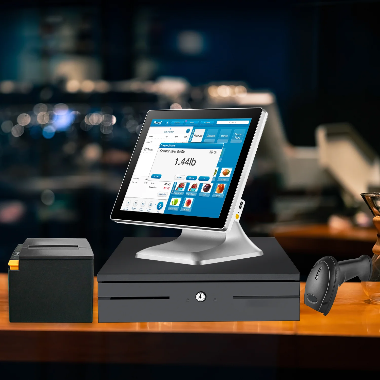 15 Inch Point Of Sale POS Terminal Restaurant All In One Touch POS Machine Windows POS Systems