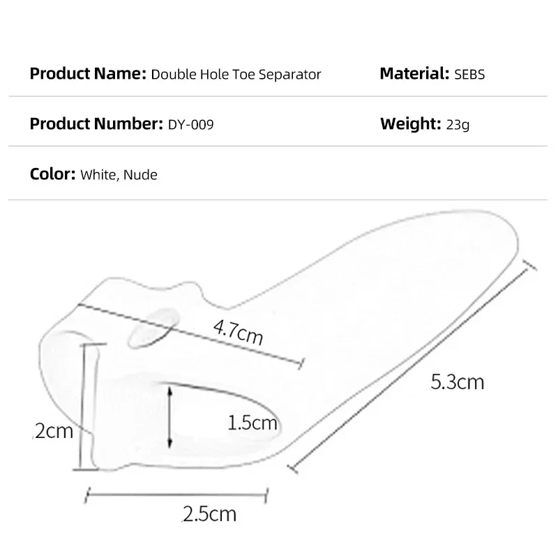 Mathiateur de pieds en gel de silicone à deux trous, protecteur de pouce et de valgus, ajusteur d'oignon, soins des pieds, 1 paire