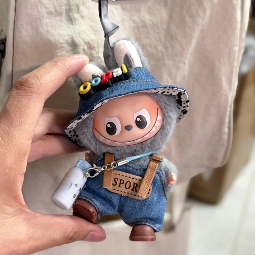 

For 10cm Labubu 4.0 Doll Clothes Hat Clothes Set Dress Up Dolls Accessories Sitting Party Christmas Birthday Gift Toys