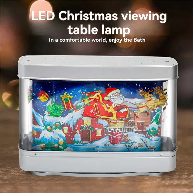 

LED Fish Tank Night Light Aquarium Decor Christmas Theme Decorative Table Lamp For Home, Office, Bedroom-B51B