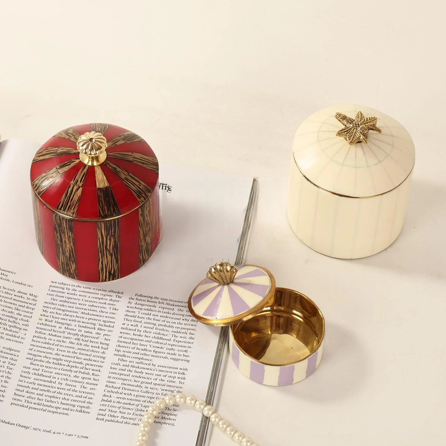 

Шкатулка для украшений Princ Sle: винтажный органайзер из кости и меди для хранения колье и колец, декоративный, для дома