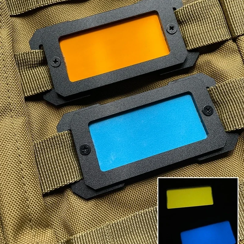 Molle System Night Light Recognition Strip, Backpack Tactical Vest Light Absorption Plate, Luminescent Marking Strip