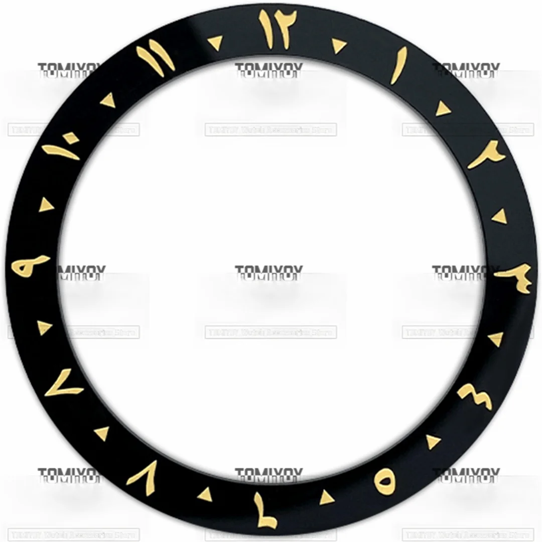 38MM black ceramic  Flat bezel  Fit for Sekio007 SKX009 men's mechanical watch