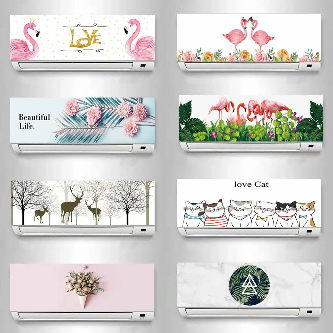 

Hanging Air Conditioner Stickers Creative Air Conditioner Decorative Stickers Self-Adhesive Removable Protective Film