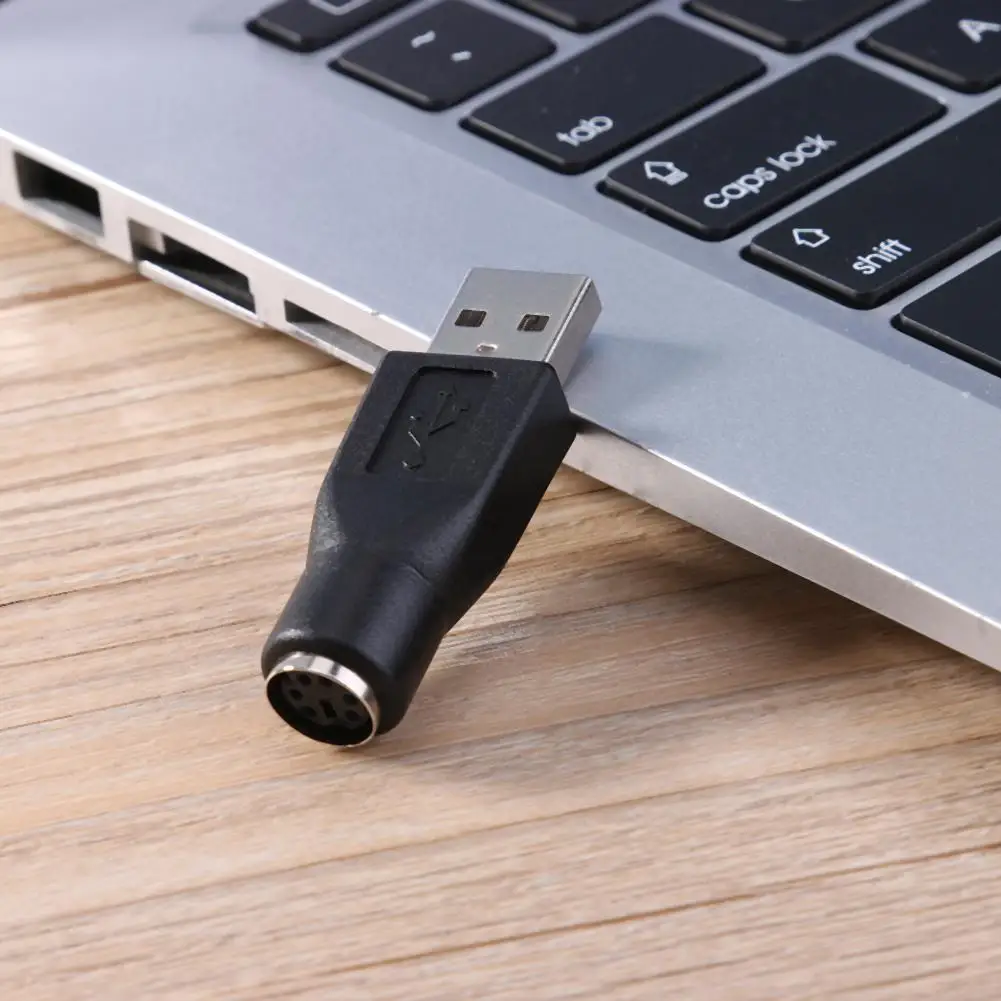 2 stücke ps/2 weiblich zu usb männlich adapter konverter splitter stecker für pc