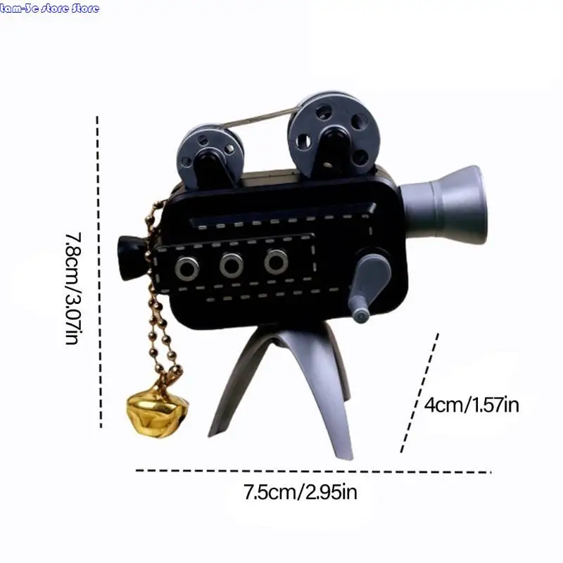 D0UAヴィンテージスタイルミニチュアレトロフィルムプロジェクターキーリング24の画像投影とポータブルデザインをフィーチャー