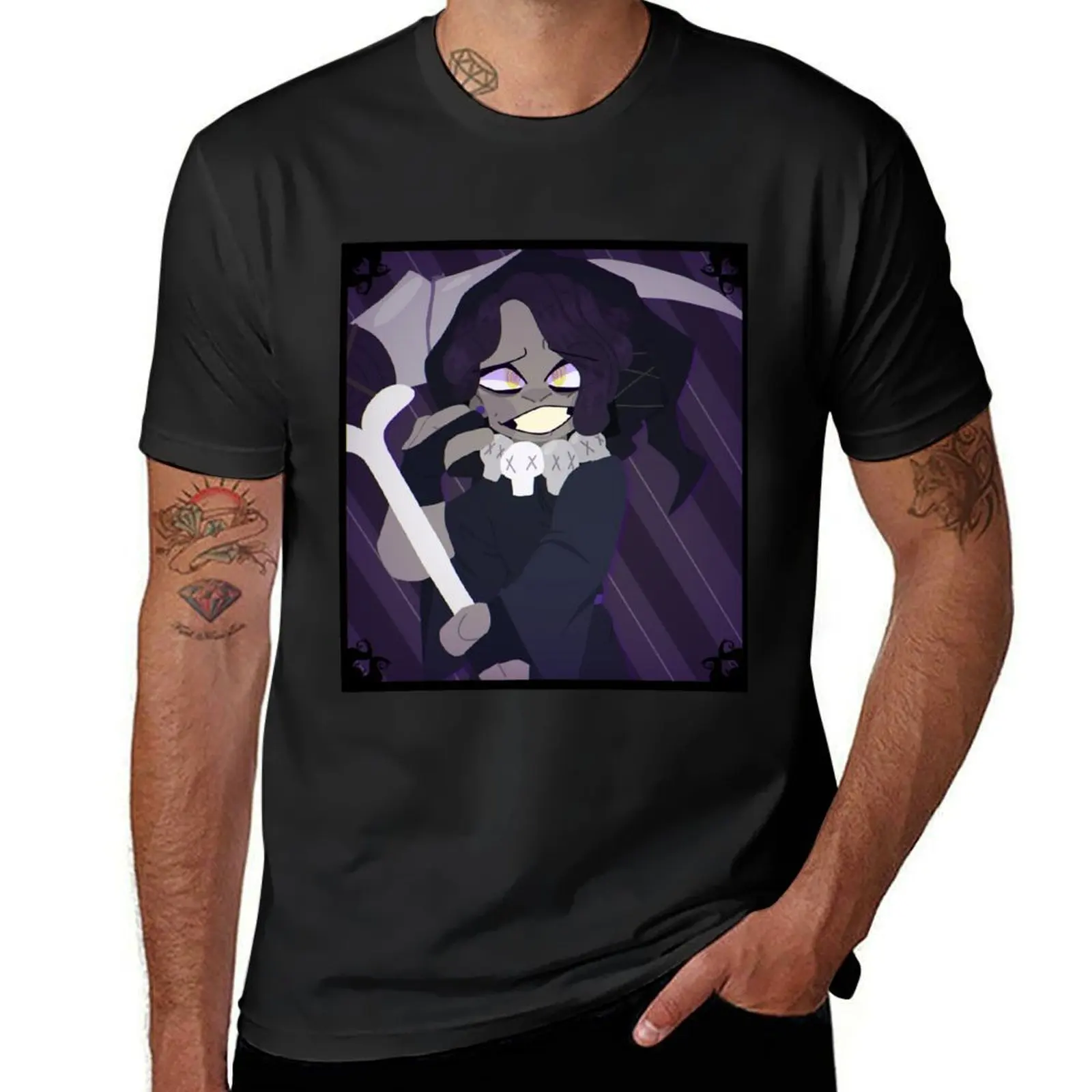 

Licorice cookie lineless art (cookie run) T-Shirt summer clothes blacks vintage mens cotton t shirts