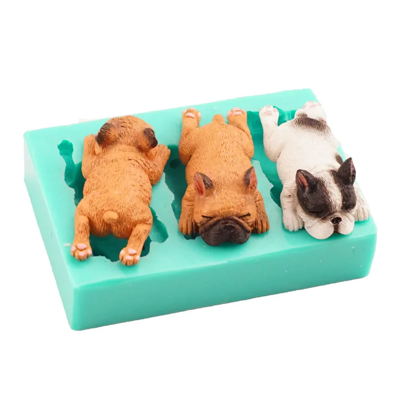 Bulldog Fondant Cake Silicone Mold Puppy Dog Chocolate Mold BakingdiyCandy Mold Handmade Soap Mold