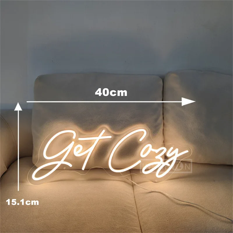 Obter Cozy Neon Sign Luzes LED, USB-Powered Música Neon Sign, Decoração do Quarto, Festa Wall Art, Clube, Bar, Studio Decor