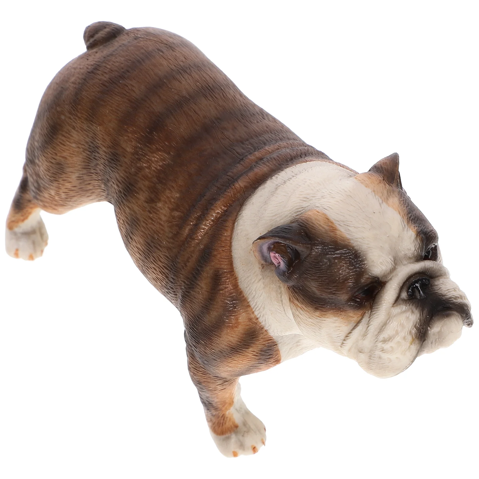 

Bulldog Sculpture Animal Garden Statues Mini Figurines Recognition Model Toys Ornament Cake Child