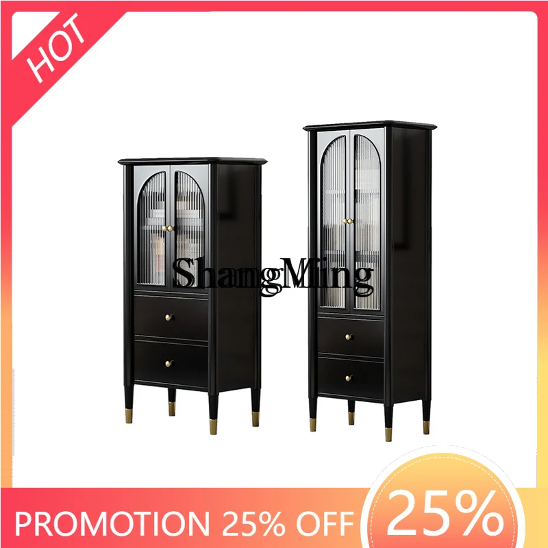 

ZYY стеклянный винный шкаф у стены гостиной свет роскошный элитный дисплей новый боковой шкаф для хранения из цельного дерева