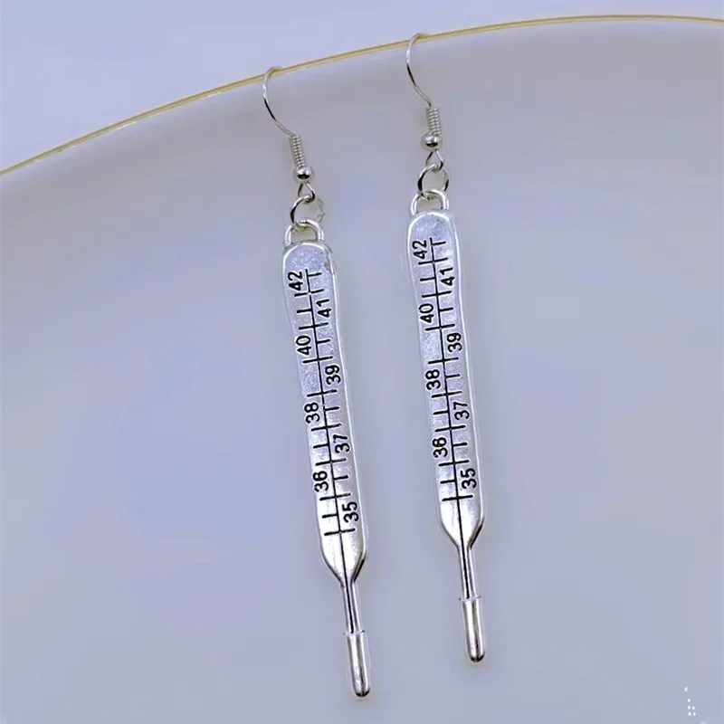 Charm enamel earrings syringe nurse cap stethoscope doctor nurse decoration earrings doctor nurse earring gift