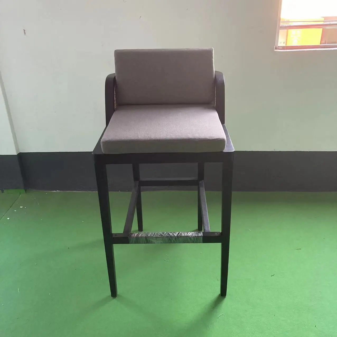 Outdoor Bar Chairs Milk Tea Shop Cafe Teak Tables and Chairs Sunscreen Anti-corrosion Candle Hotel Courtyard Bar High Stool