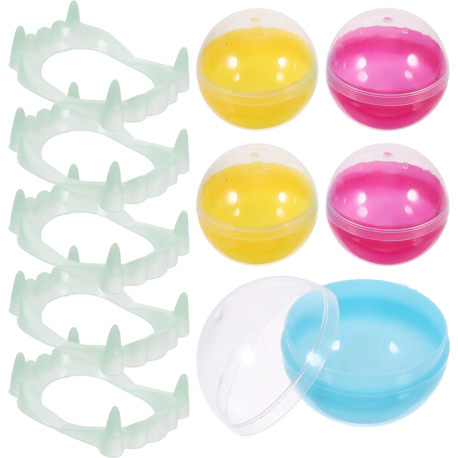 

10Pcs Halloween Fake Teeth Glow in Dark Horrible Simulation Teeth for Cosplay Vampire Devil Wolf Horror Parties Realistic Scare