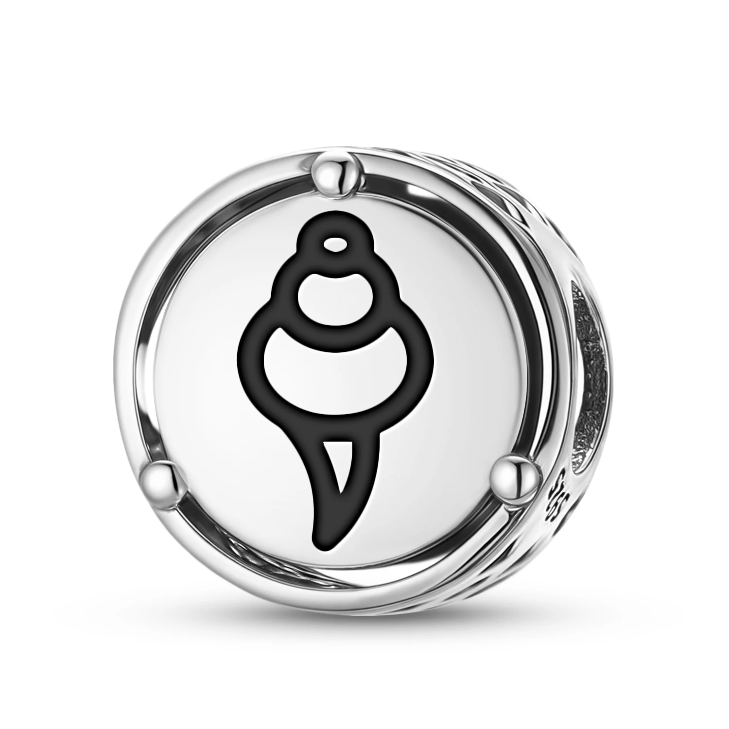 925 Sterling Silver Ashtamangala Shankha – Conch Shell Charm Fit Original Bracelet Diy Jewelry Accessories Family Bead