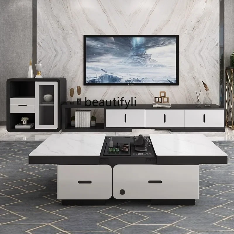 

Coffee Table Dual-Use Multifunctional Folding Electric Adjustable Kung Fu Tea Table Small Apartment Living Room