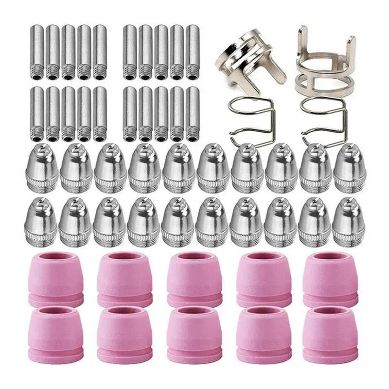 [newa76k-】-ag60-sg55-54pcs-electrode-nozzle-cup-consumables-kit-for-plasma-cutting-torch-replacement-parts-set-cutter