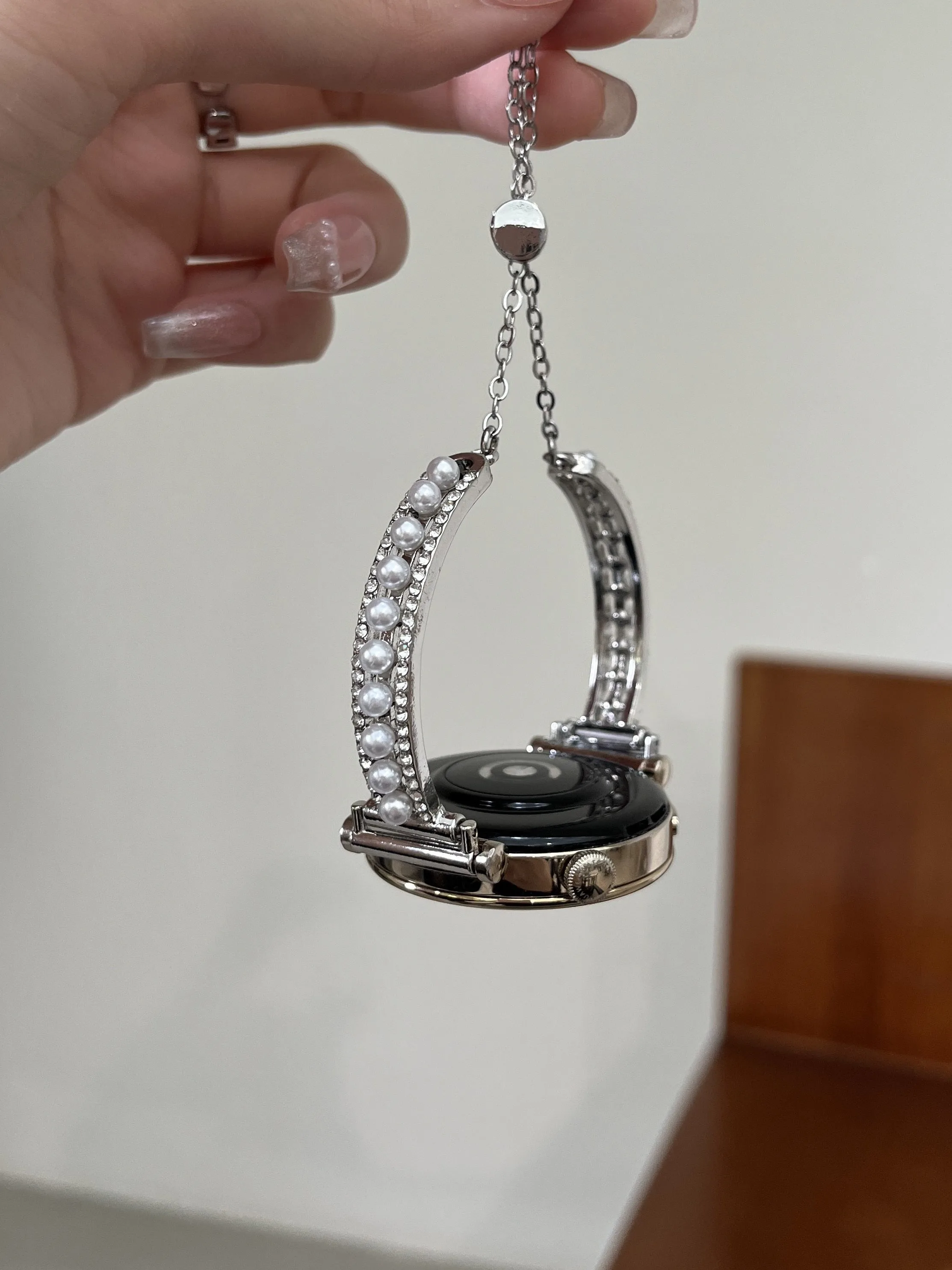 

Single row pearl metal suitable for Huawei GT5/GT5 Pro/GT4/GT2/3/4 22mm/20mm/18mm fashionable watch straps