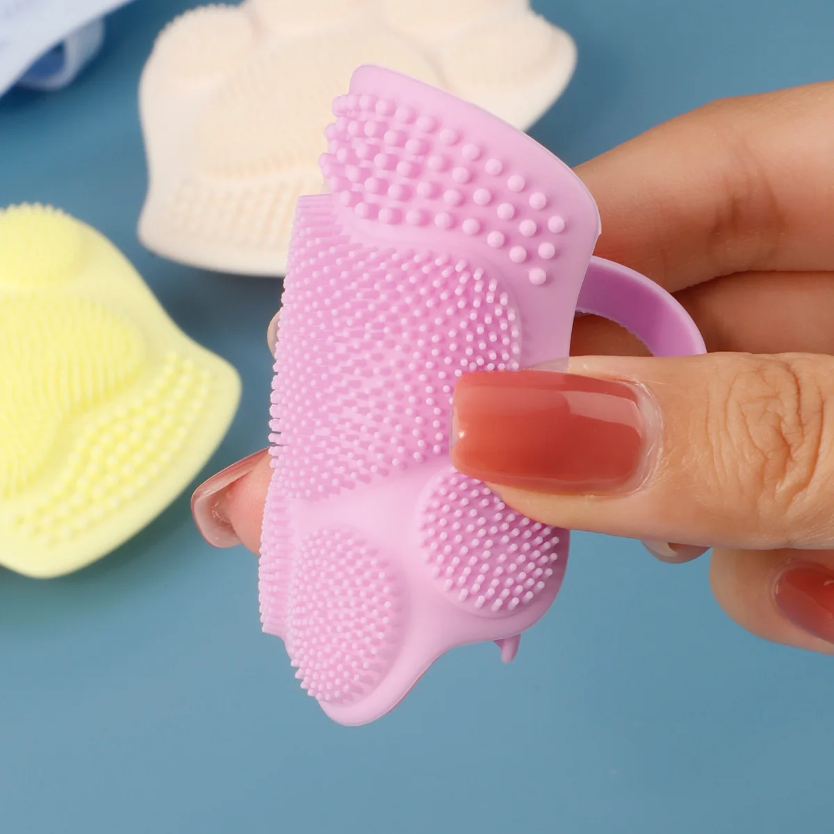 1/5 قطعة فرشاة تنظيف الوجه من السيليكون للتنظيف العميق والتقشير اللطيف