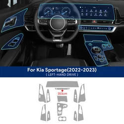 TPU For KIA Sportage NQ5 2022 2023 Anti-scratch Protector Interior Sticker Car Center Console Media Dashboard Navigation Film