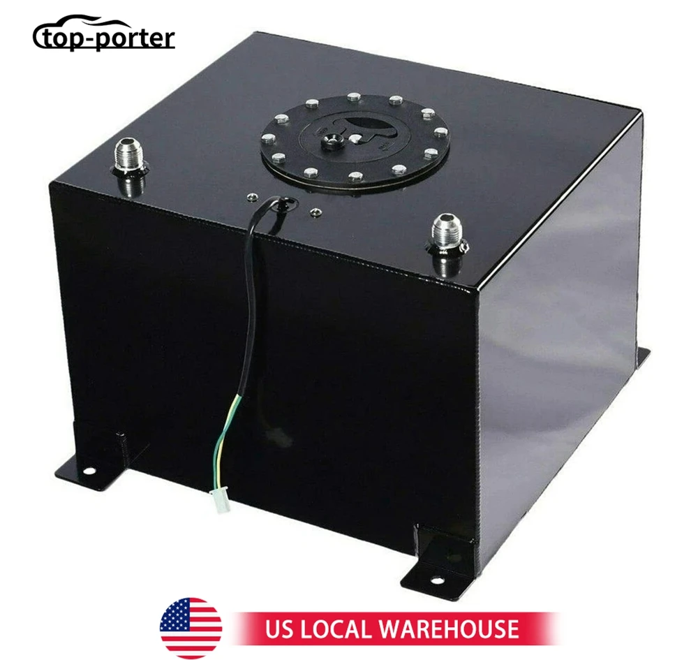 

8 Gallon 30L Street Drit Fuel Cell Gas Tank with SENDER LEVEL For Hot Rod For Street Racing For Track Cars Black ALUMINUM
