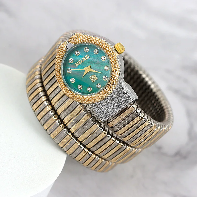 

Luxury Snake Pattern Women Watch Shiny Diamonds Studded Quartz Watch Women Ladies Work Wristwatch Fashion Birthday Gift Jewelry