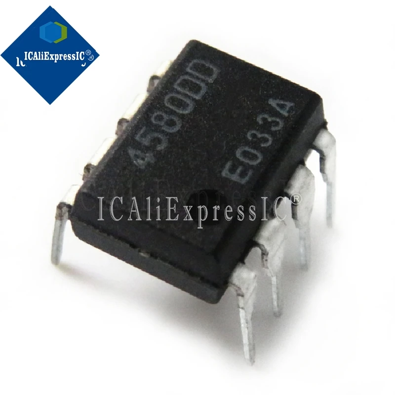 10pcs/lot NJM4580D JRC4580D JRC 4580D DIP-8 In Stock