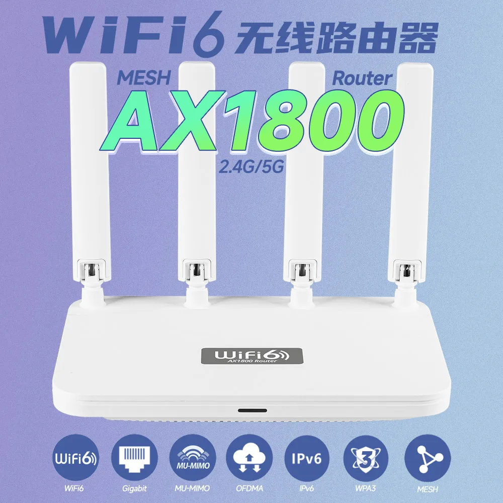 Imagem -02 - Wifi Mesh Gigabit Roteador de Internet sem Fio Banda Dupla 2.4ghz 573.5mbps Ghz1201mbps Ax1800