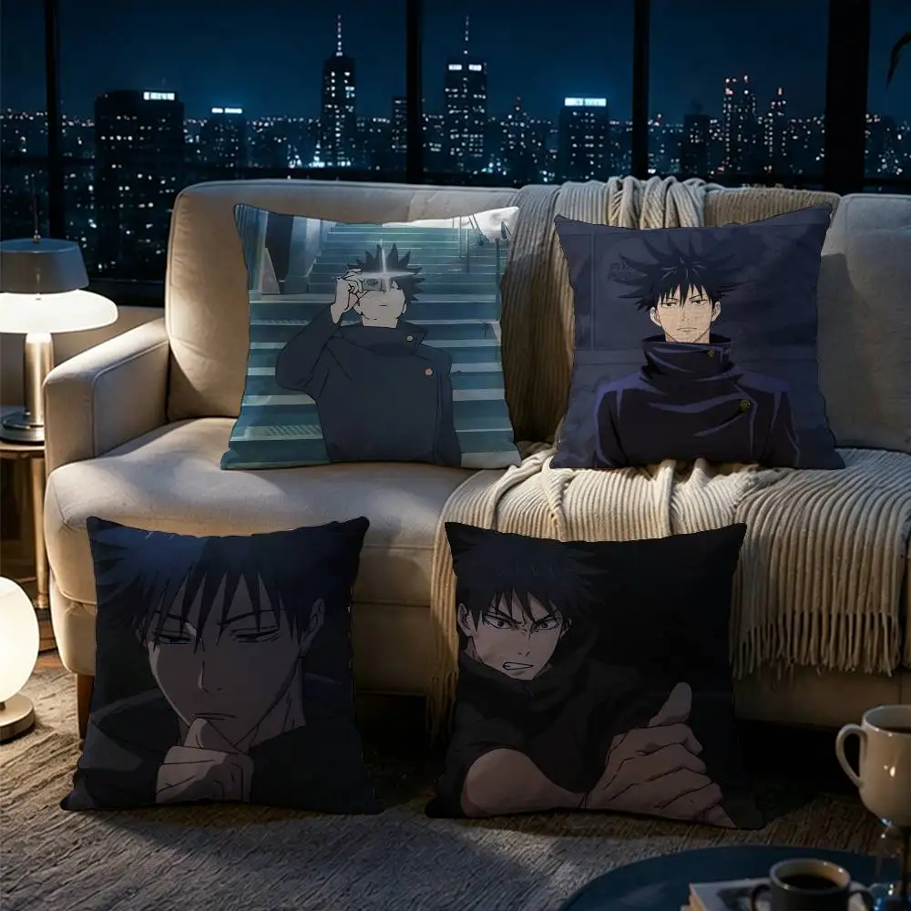 Jujutsu Kaisen Megumi Mobile  Double-sided printed pillow cover Solid color minimalist pillowcase, fits all bedroom styles