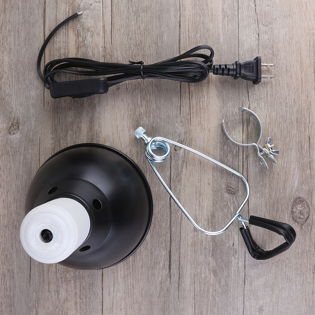 

Pet Heating Shade Reptile Heat Lamp Cover Aluminum Explosion Proof Anti Scald Terrarium Light Fixture Dome Suitable Reptile