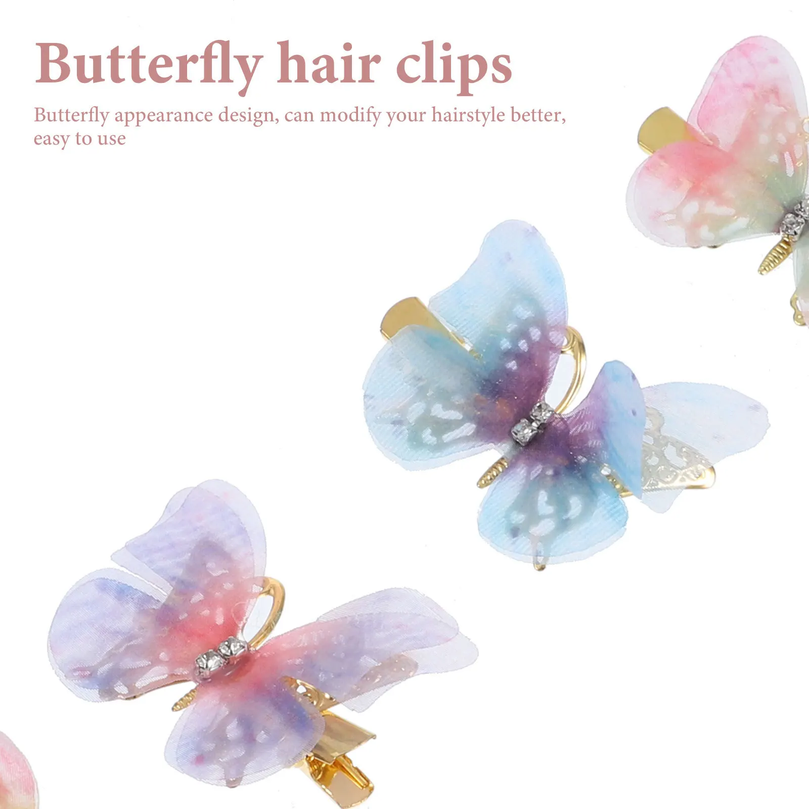 

10Pcs Butterfly Hair Clips for Girls Fashion Hairpins Small Metal Clips Versatile Hair Styling Tools for Kids Women Gift Idea