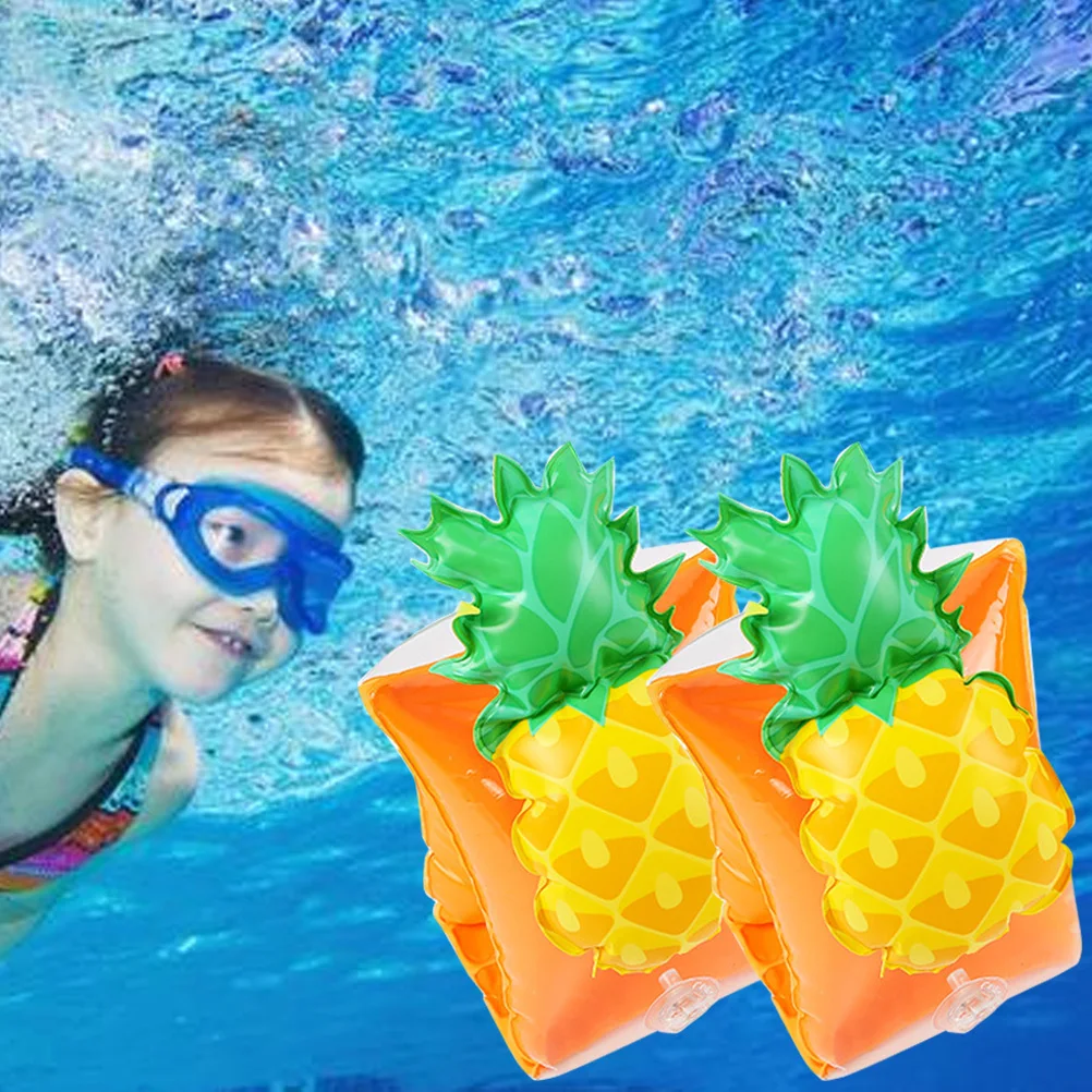 Pineapple Inflatable Arm Bands for Kids Swim Pool Safety Training Flotation Support Toddler Floaties Arm Float