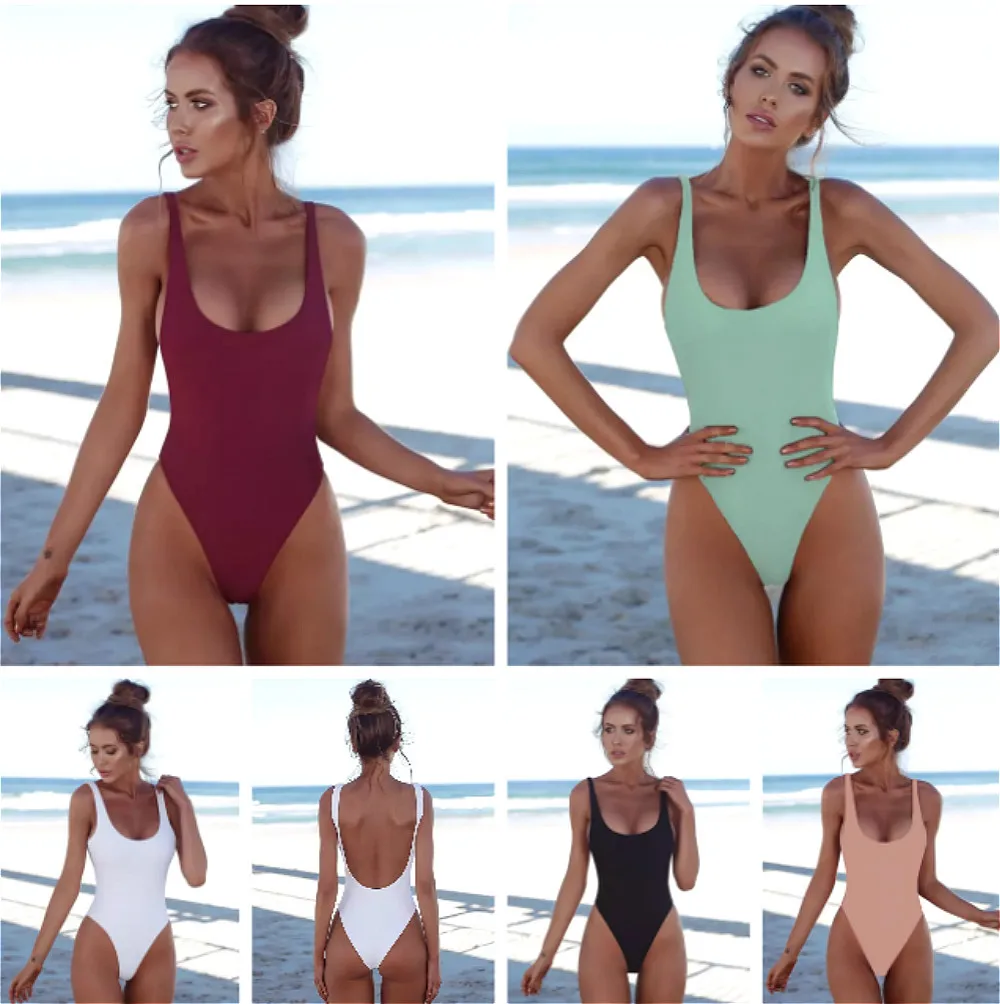 

Bal High Slit Bikini Swimsuit Women's with Chest Pad Swimming Suit Casual Swimwear Polyester Fiber