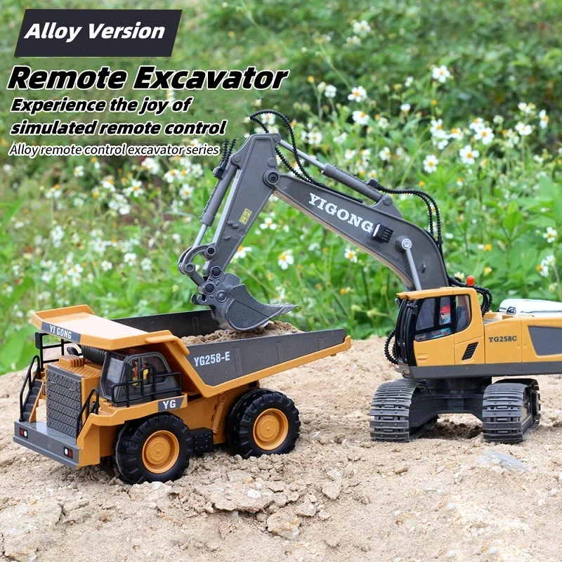 RC Excavator 1:20 Remote Control Truck 2.4G RC Crawler Engineering Vehicle Excavator Truck Radio Control Children\'s Day Gifts