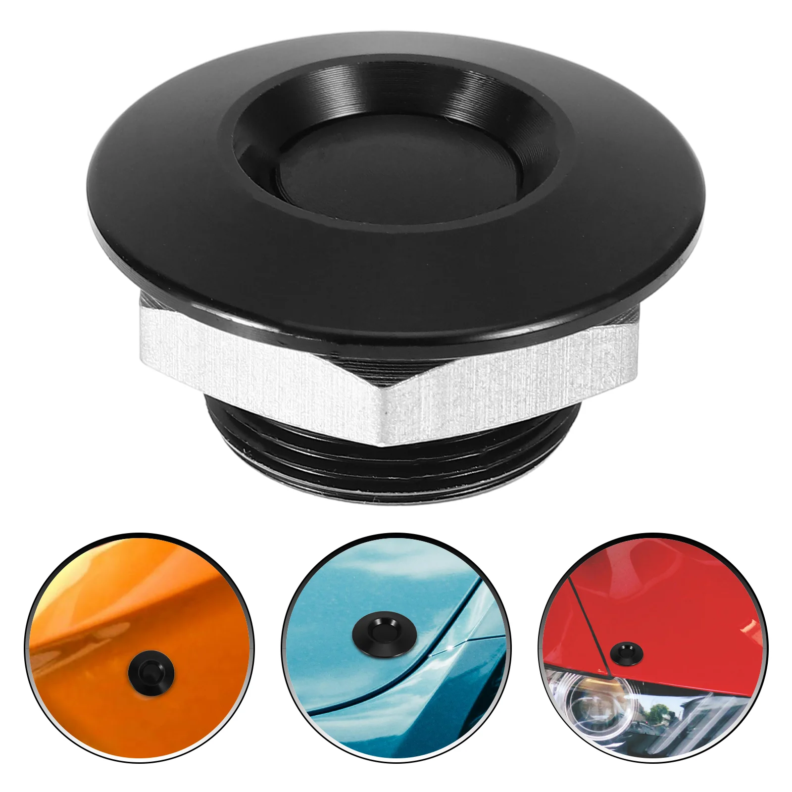 

Mini Cover Lock Car Kit Vehicle Hood Pins Push Button Latch Quick Release Bumper Suite