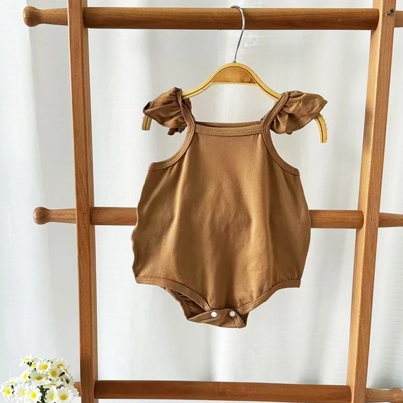 

Coffee Colored Baby Swimsuits for Infants and Young Children, Open Cut Styles Comfortable Summer Swimsuits, Must-have for Summer