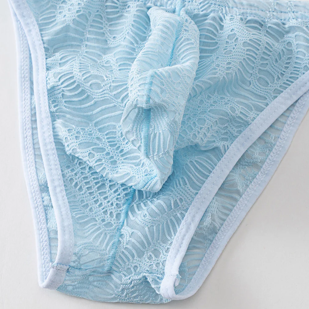 

Мужские трусы-брифы из жаккардовой сетки с кружевом, мягкие, дышащие, для сна, эротическое белье, ультрамягкие, для мужчин