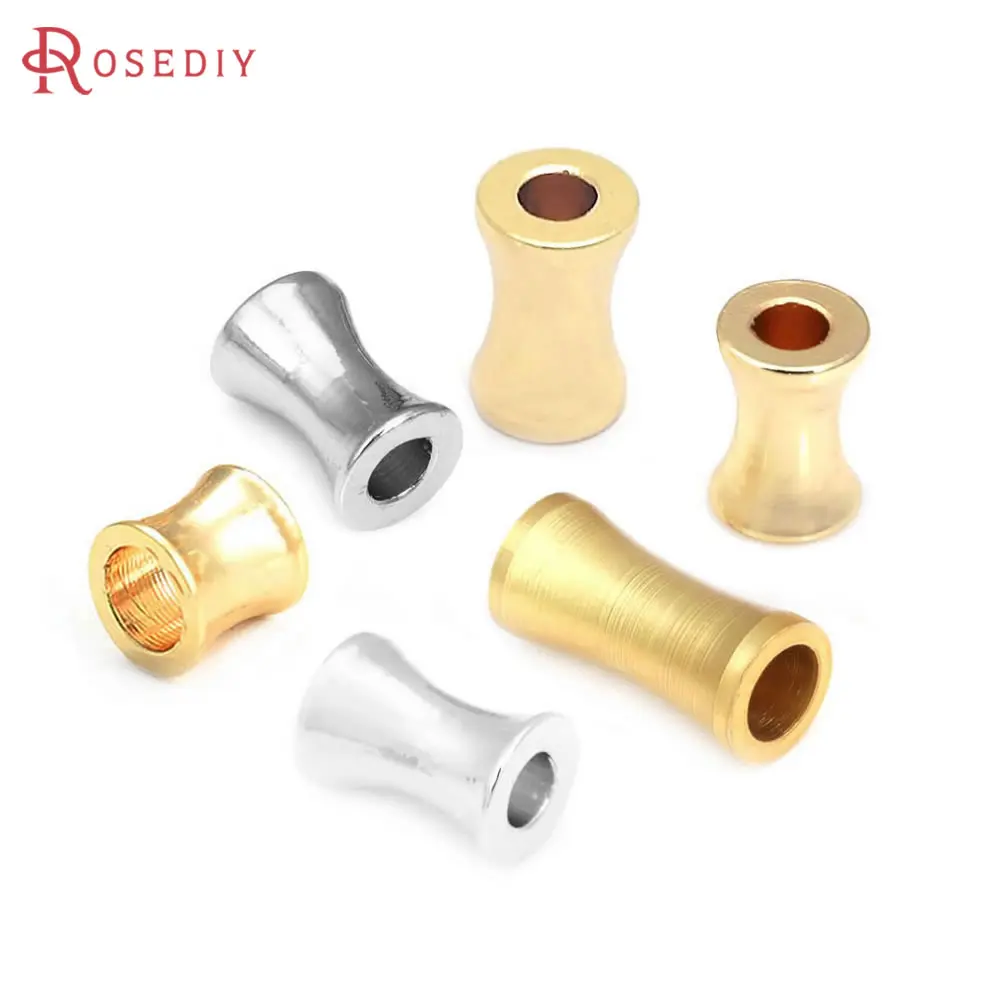 4x4MM 4x6MM 5x8MM 5x11MM Matte Gold Color Brass Cylinder Shape Bracelets Spacer Beads Jewelry Making Supplies Diy Findings