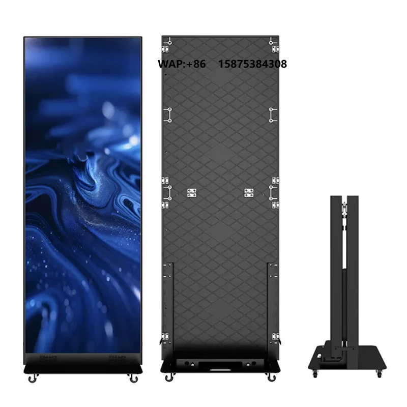 P1.86 P2 P2.5 Portable hd Movable Led Poster Screen Foldable Double-sided Outdoor Indoor Smart Led Poster Display