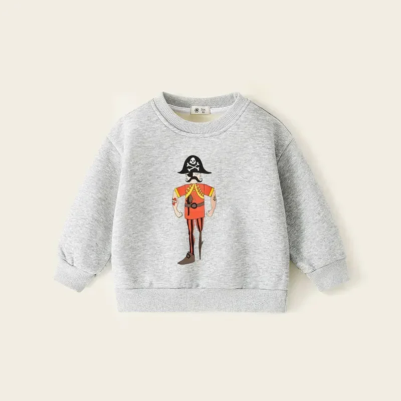 Winter Kids Sweatshirts Plus Velvet Children Pullover 2024 Warm Boy T-shirts Cartoon Girls Fleece Hoodies Baby Outerwear Clothes