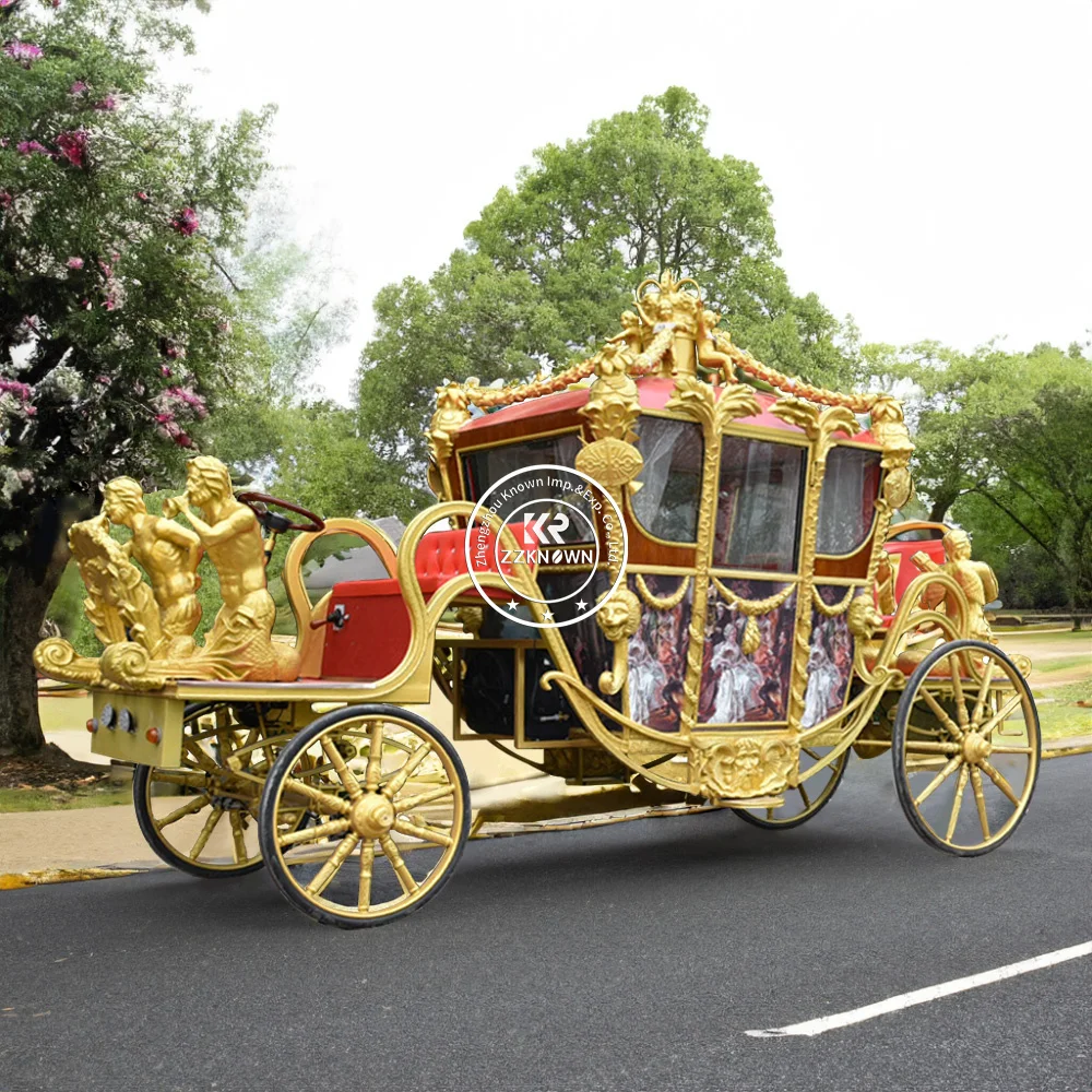 Luxury Traditional European Customizable Royal Carriage Electric Powered Silent Motion Elegant Craftsmanship Royal Carriage